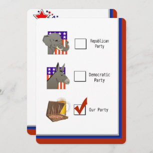 Party der politischen Wahl Einladung