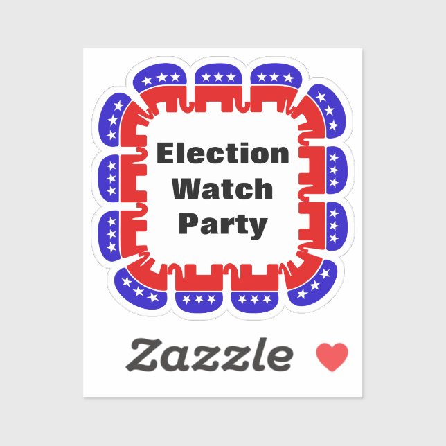 Party der republikanischen Wahlbeobachtungsmission Aufkleber (Blatt)