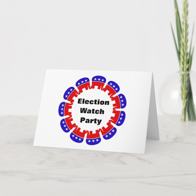 Party der republikanischen Wahlbeobachtungsmission Karte (Vorderseite)