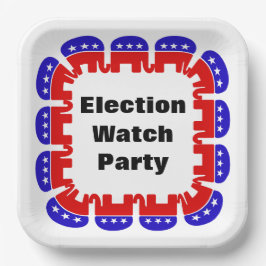 Party der republikanischen Wahlbeobachtungsmission Pappteller