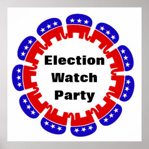 Party der republikanischen Wahlbeobachtungsmission Poster