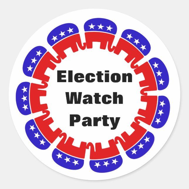 Party der republikanischen Wahlbeobachtungsmission Runder Aufkleber (Vorderseite)