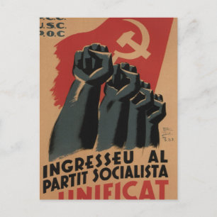 Party der Sozialistischen Einheit_Propaganda-Poste Einladungspostkarte