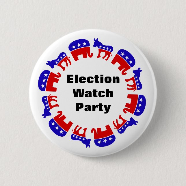 Party der Wahlbeobachtung Button (Vorderseite)