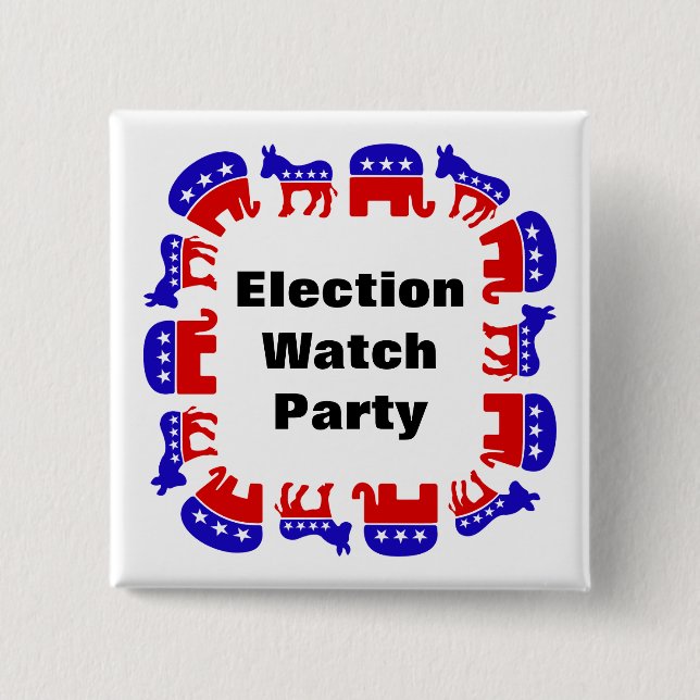 Party der Wahlbeobachtung Button (Vorderseite)