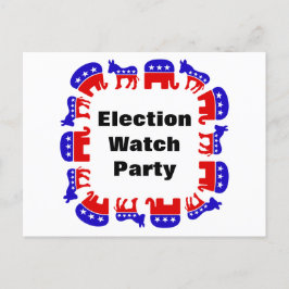 Party der Wahlbeobachtung Postkarte