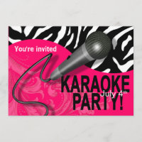 Party der Zebra-Karaoke-Mädchen Nachtheraus
