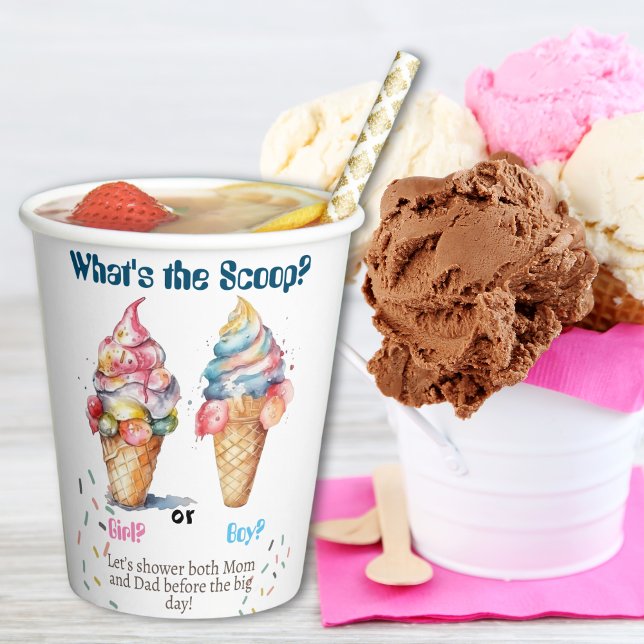 Party des Eiskremgeschlechts Pappbecher (Von Creator hochgeladen)