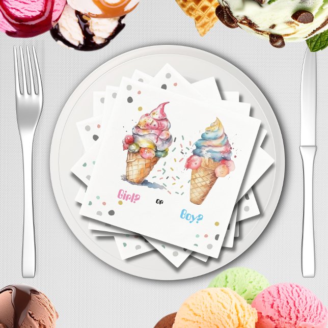 Party des Eiskremgeschlechts Serviette (Von Creator hochgeladen)