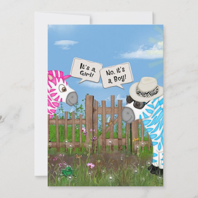 Party des Geschlechts Einladung (Vorderseite)