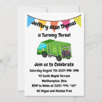 Party des grünen Müllwagens