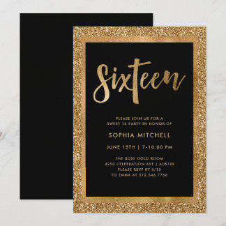 Party des Imitat-GoldGlitzer-| des Bonbon-16 Einladung