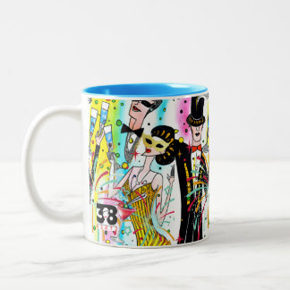 Party des Neujahrs Zweifarbige Tasse