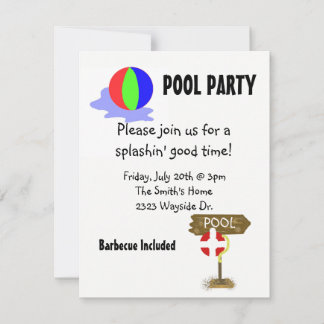 Party des Pools Einladung