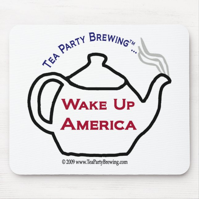 Party des Tee-TP0101 wachen Amerika Mousepad auf (Vorne)