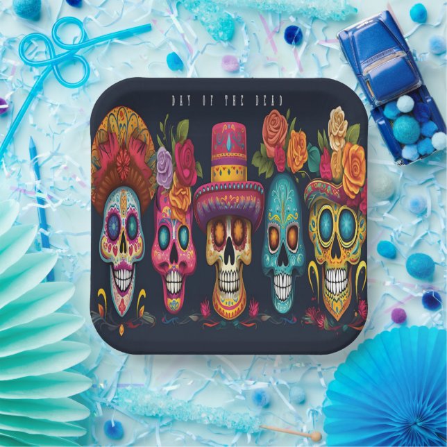 Party des Toten Tages Zucker Weihnachtsfeiertag Pappteller (Party)