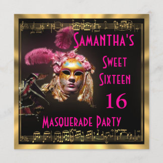 Party des verdeckten Balls sechzehn des Karneval Einladung