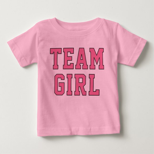 Party des weiblichen Pink-Babygeschlechts Baby T-shirt (Vorderseite)