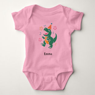 Party Dino Brüllen – Süßes Geburtstags-T-Shirt-Des Baby Strampler