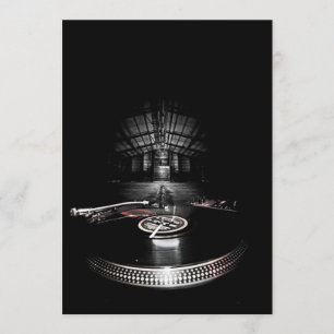 Party DJ-Einladung mit Sozialmediumikonen Einladung