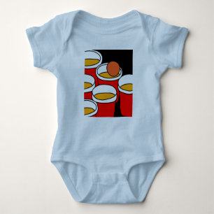 Party Drink Game Beerpong Beer Pong Baby Strampler