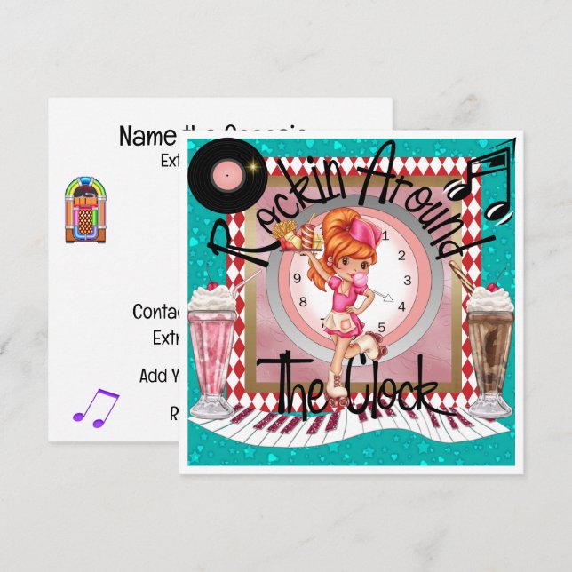 Party eines Royally Rockin - SRF Einladung (Vorne/Hinten)