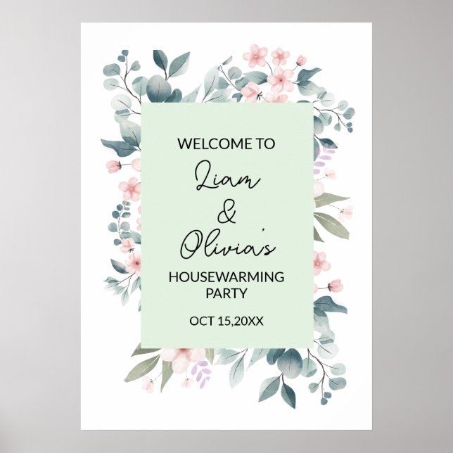 Party-Eingang Blumenhaus Empfang Poster (Vorne)
