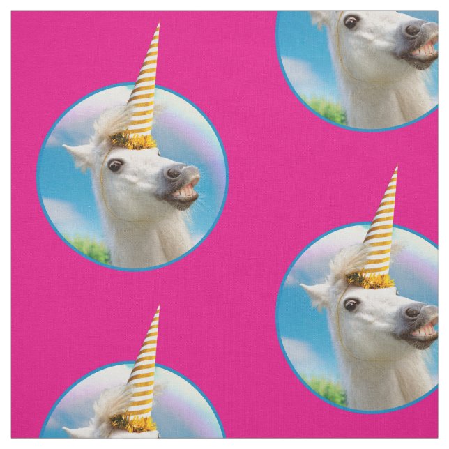 Party Einhorn und Regenbogen Stoff (Muster)