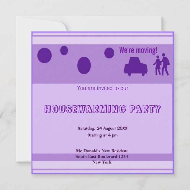 Party Einladung (Vorderseite)