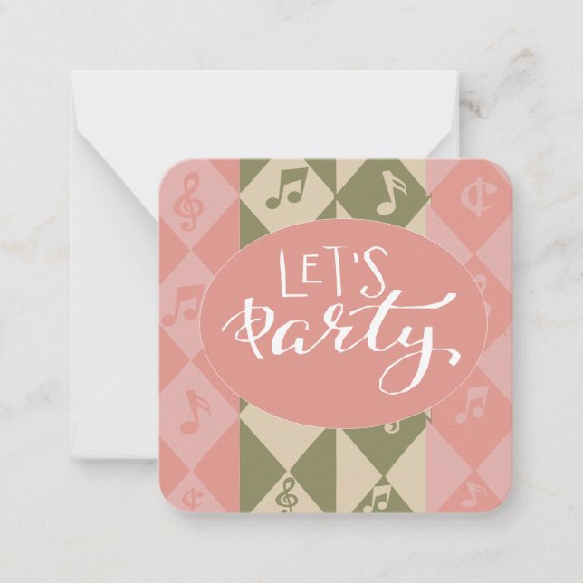 Party Einladung (Vorderseite)