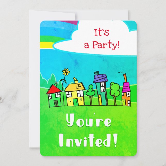 Party Einladung (Vorderseite)