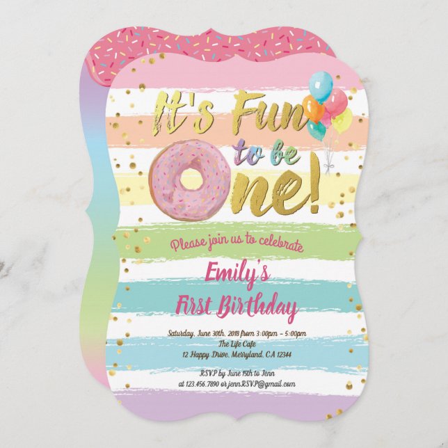 Party Einladung (Vorne/Hinten)