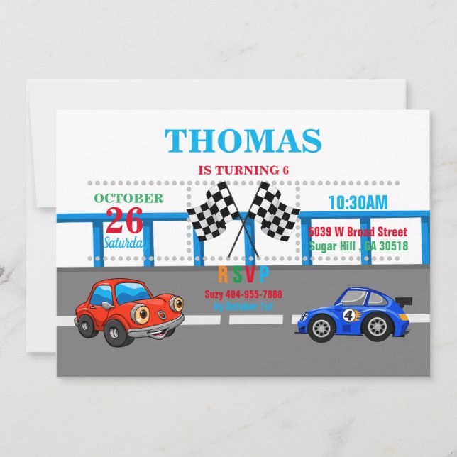 Party Einladung (Vorderseite)