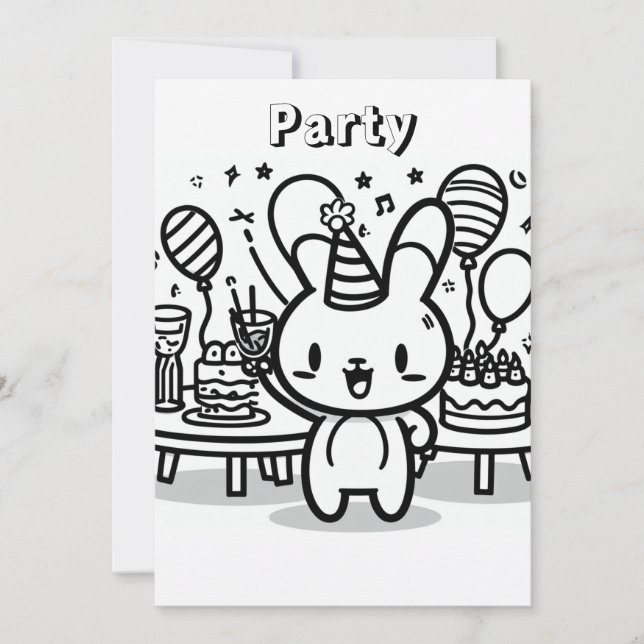 Party Einladung (Vorderseite)