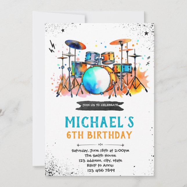 Party Einladung (Vorderseite)