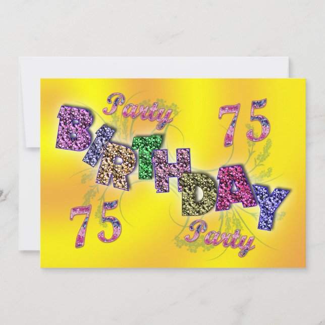 Party Einladung 75 (Vorderseite)