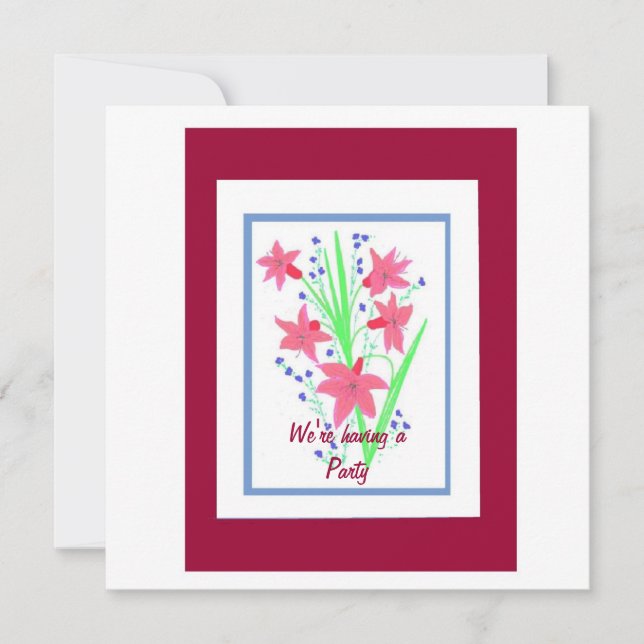 Party Einladung anpassbar (Vorderseite)