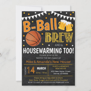 Party Einladung Basketball und Bierbrauerei