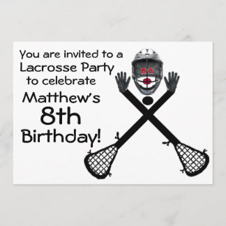 Party Einladung Birthday Lacrosse