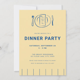 Party Einladung Brot und Butter