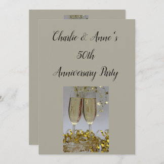 Party Einladung Champagne & Streamers zum Jahresta