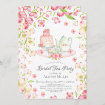 Party Einladung Dainty Pink Floral Bridal
