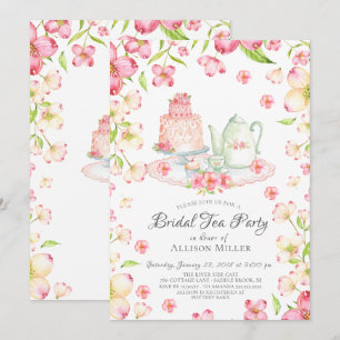 Party Einladung Dainty Pink Floral Bridal
