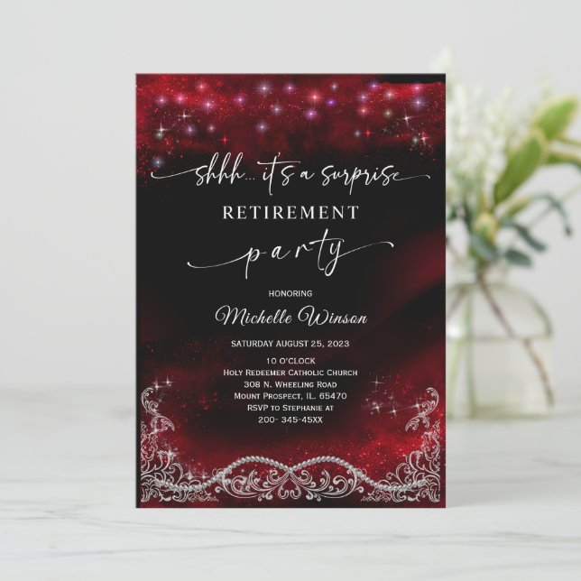 Party Einladung der Altersversorgung (Stehend Vorderseite)