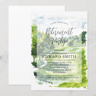 Party Einladung der Golfpensionierung