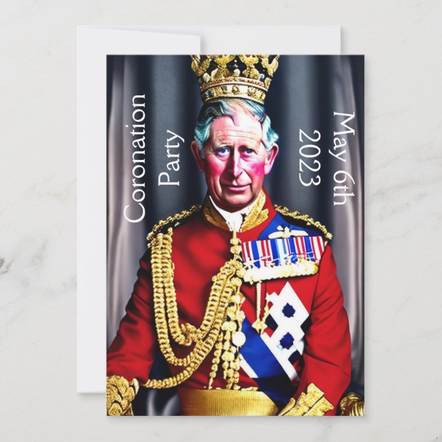 Party Einladung der Krönung (Vorderseite)