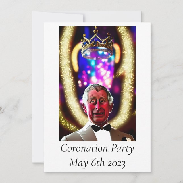 Party Einladung der Krönung (Vorderseite)