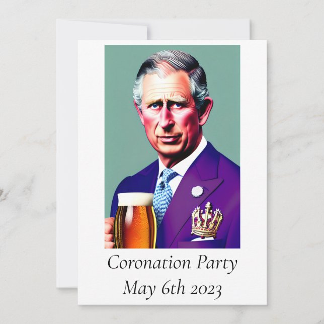 Party Einladung der Krönung (Vorderseite)