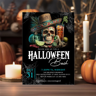 Party Einladung der krummen Adult Halloween Cockta
