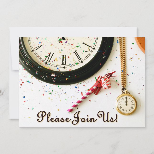 Party Einladung der neuen Jahre (Vorderseite)